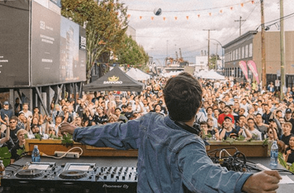Festival stage placeholder