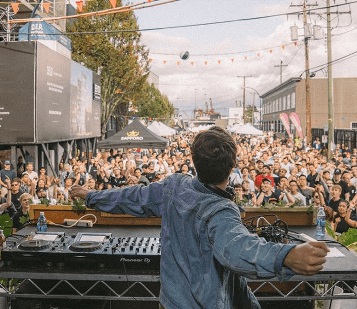 DJ performance crowd view